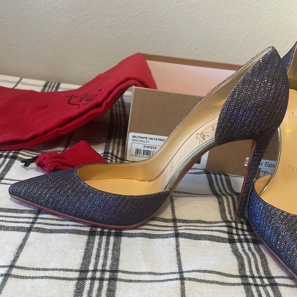 Christian louboutin never worn sparkle purple heels